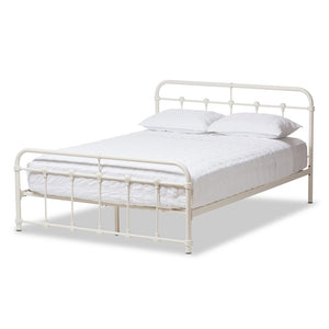 Baxton Studio Mandy Industrial Style Finished Metal Platform Bed