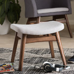 Load image into Gallery viewer, Baxton Studio Vera Mid-Century Modern Light Grey Fabric Upholstered Ottoman
