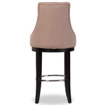 Load image into Gallery viewer, Baxton Studio Harmony Modern And Contemporary Button-Tufted Beige Fabric Upholstered Bar Stool With Metal Footrest
