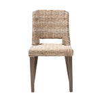 Load image into Gallery viewer, Baxton Studio Magy Modern Bohemian Grey Rattan And Natural Brown Finished Wood Dining Chair
