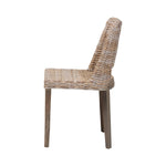 Load image into Gallery viewer, Baxton Studio Magy Modern Bohemian Grey Rattan And Natural Brown Finished Wood Dining Chair
