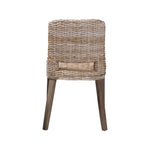 Load image into Gallery viewer, Baxton Studio Magy Modern Bohemian Grey Rattan And Natural Brown Finished Wood Dining Chair
